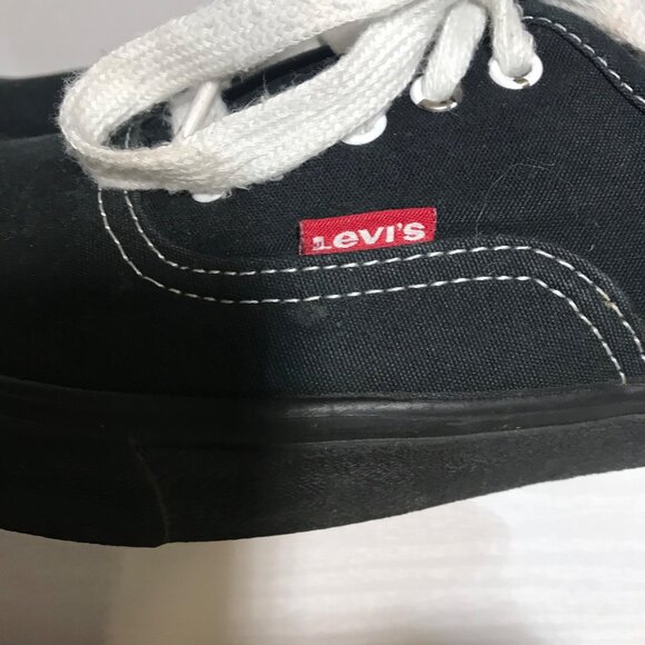 Levis Shoes Mens Dark Navy Canvas Comfort Sneakers Size 8.5 Lace-Up 51541940A - Picture 8 of 11